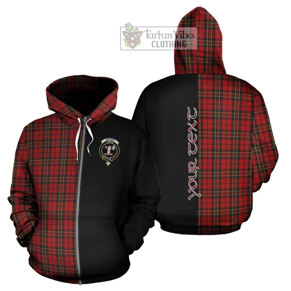 Brodie Tartan Hoodie with Family Crest and Half Of Me Style