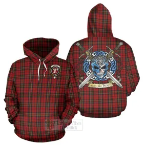 Brodie Tartan Hoodie with Family Crest Celtic Skull Style