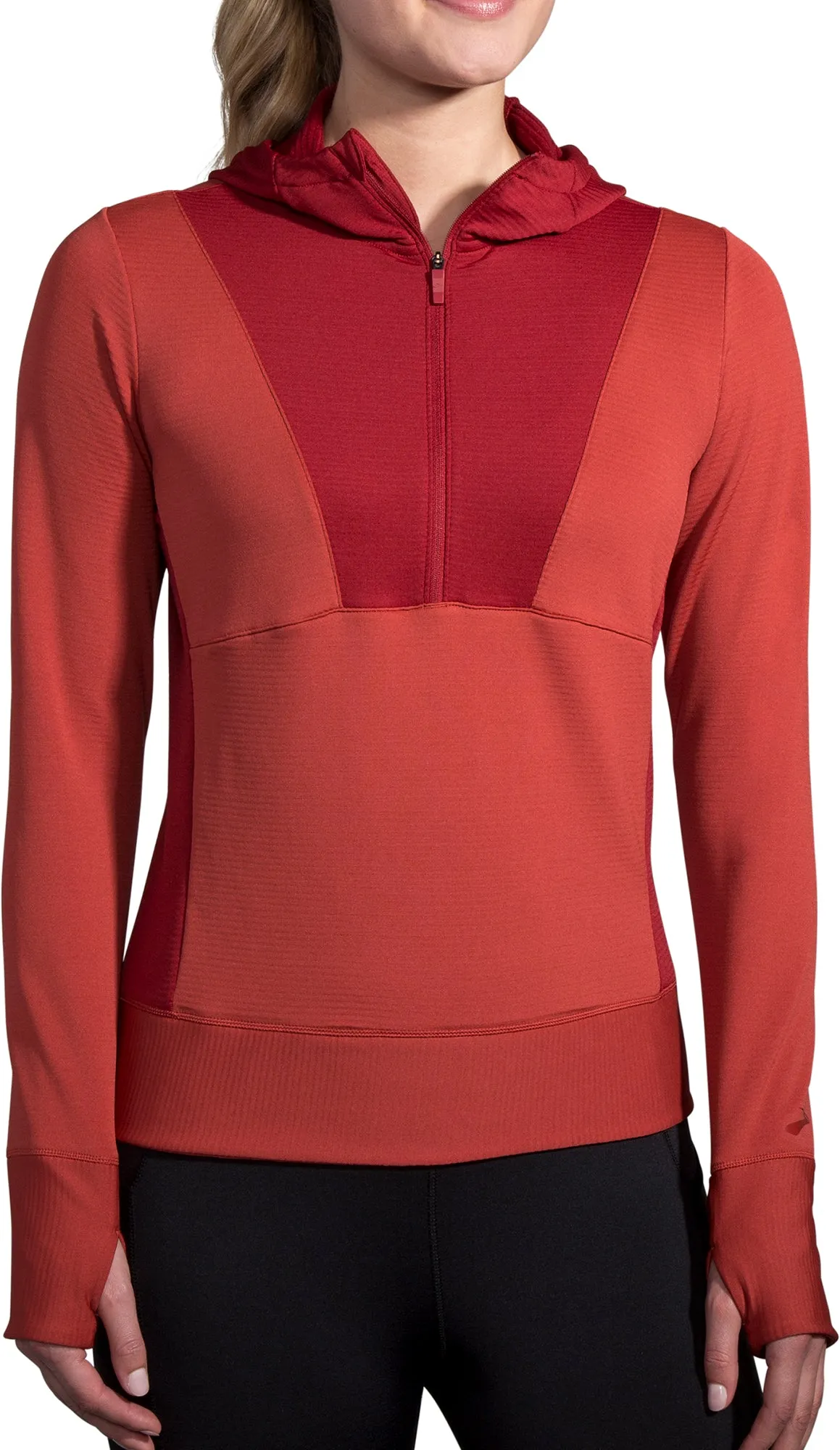 Brooks Notch Thermal Womens Running Hoody - Red