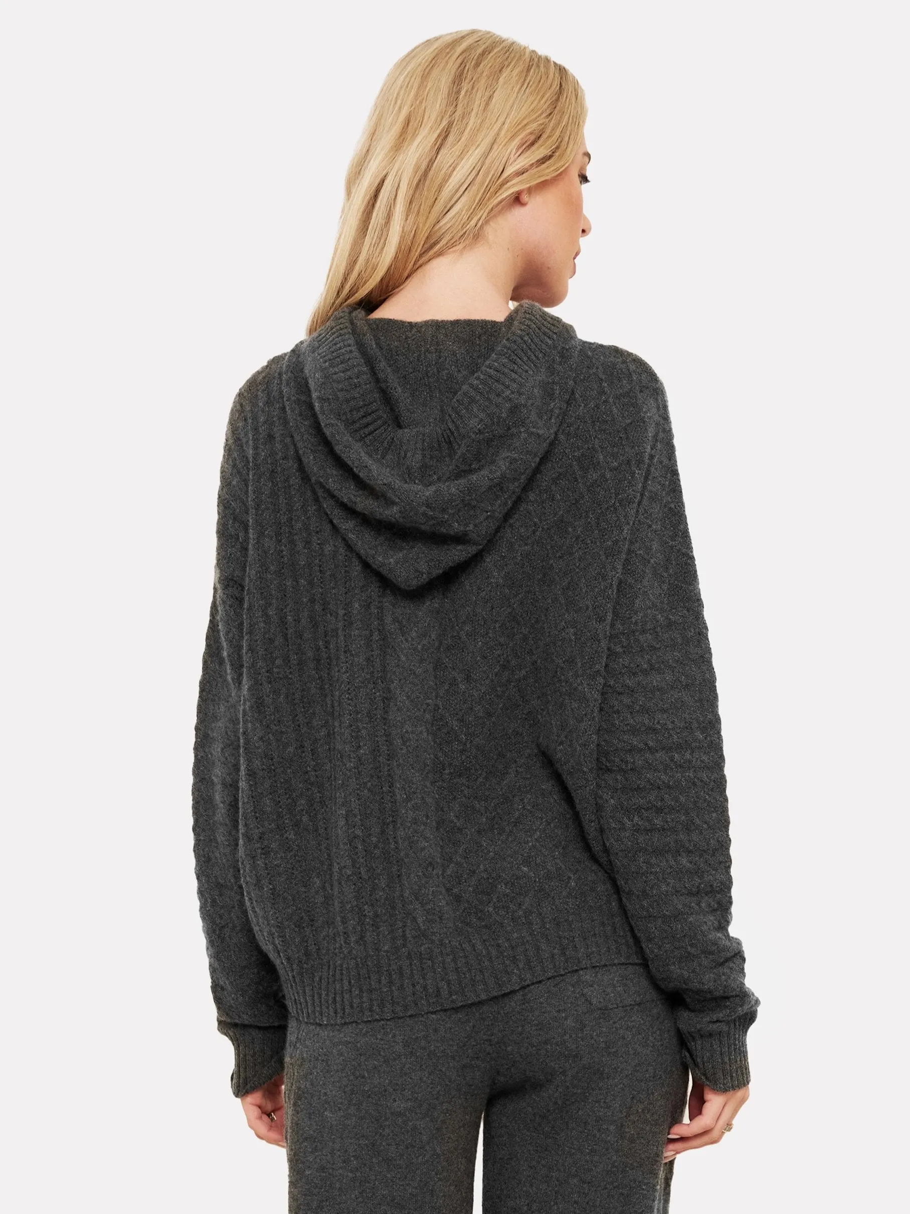 Cable Knit Cashmere Hoodie