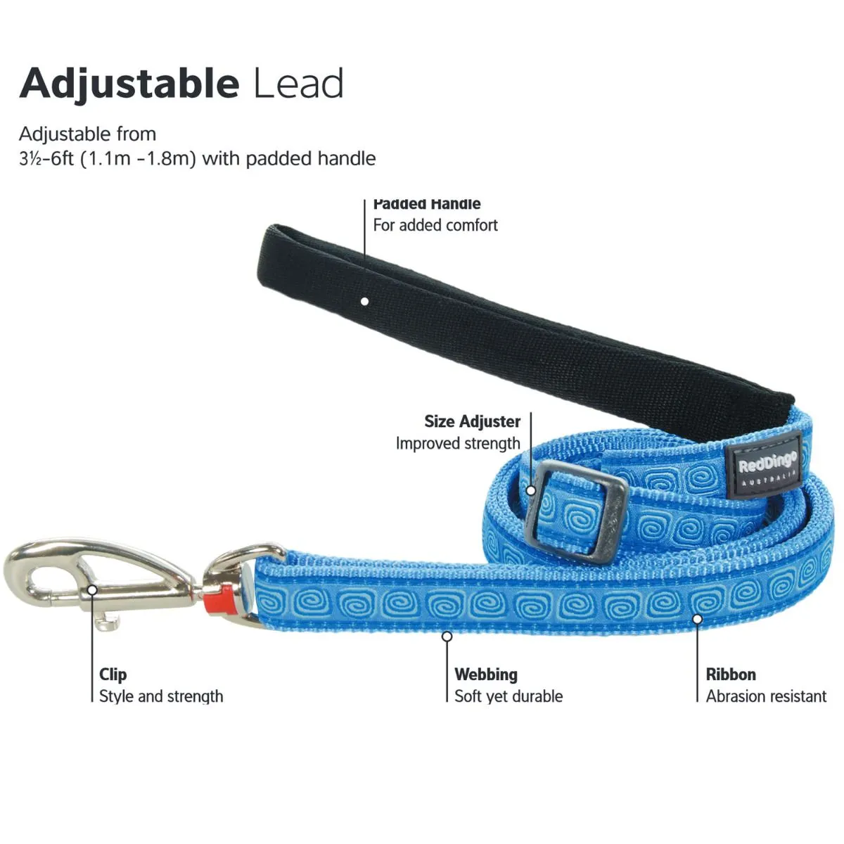 Camouflage Dark Blue Dog Leash