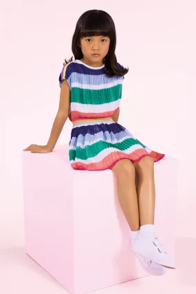 Catimini Multi Striped Girls Dress