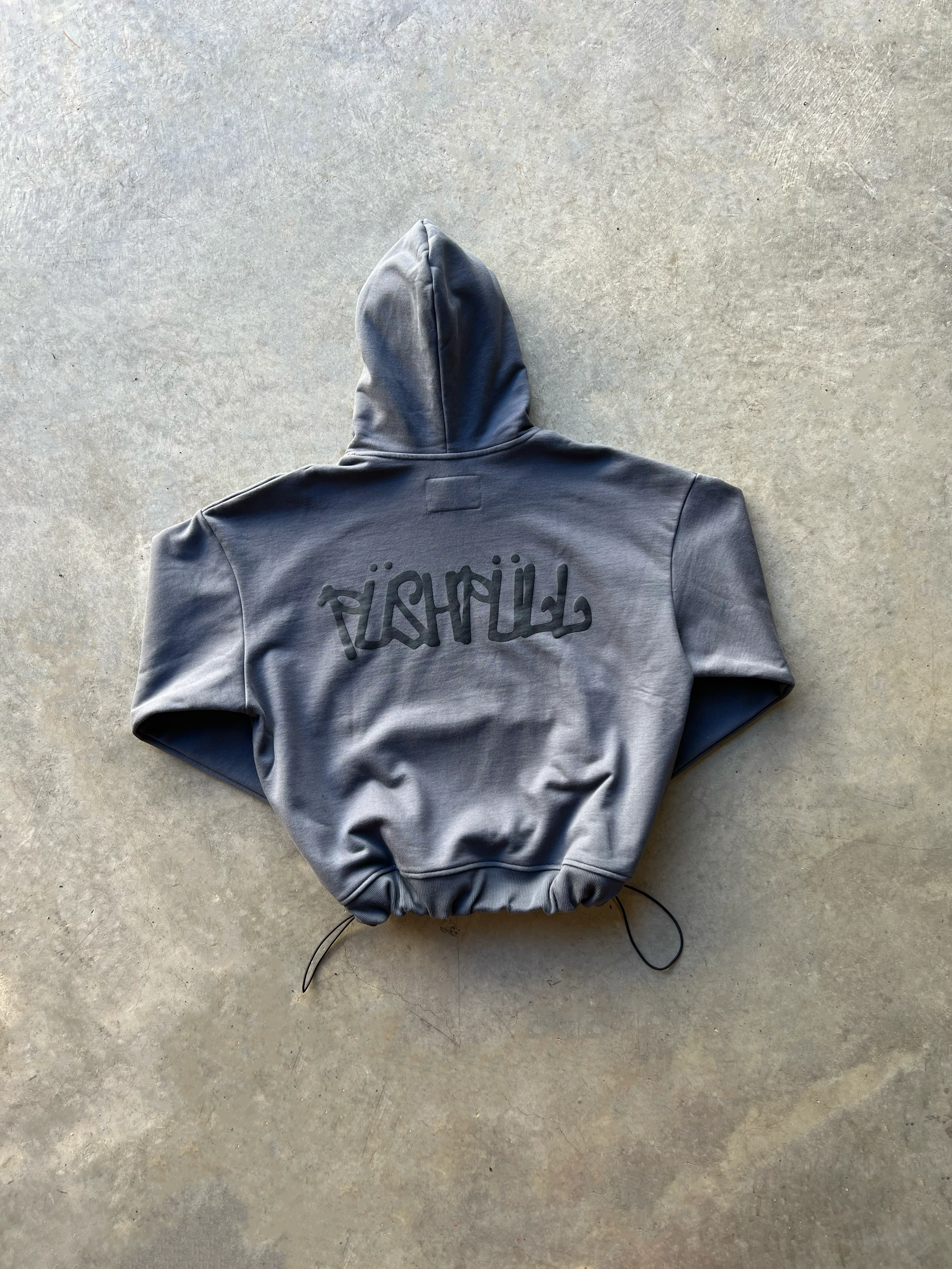 CHARCOAL/BLACK SCRIPT HOODIE