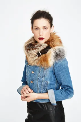 Chelsea Gold Fox Fur Collar