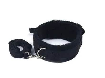 Collar and Leash Nylon (Black)