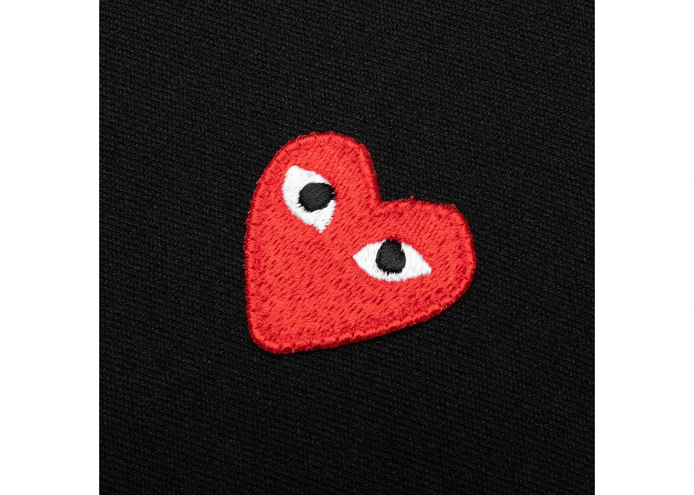 COMME DES GARÇONS PLAY RED HEART HOODIE BLACK