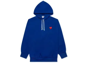 COMME DES GARÇONS PLAY RED HEART HOODIE NAVY