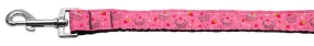 Cupcakes Nylon Ribbon Leash Bright Pink 1 inch wide 6ft Long