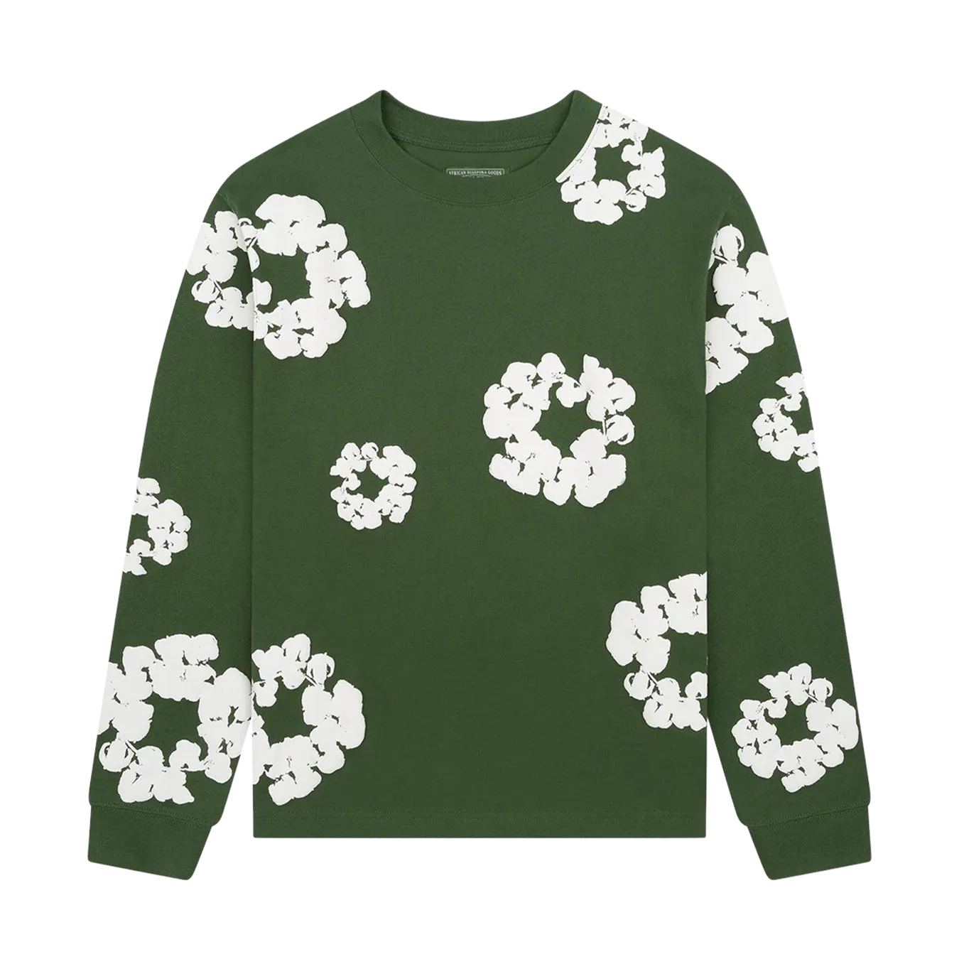 Denim Tears The Cotton Wreath Long Sleeve Tee 'Green'