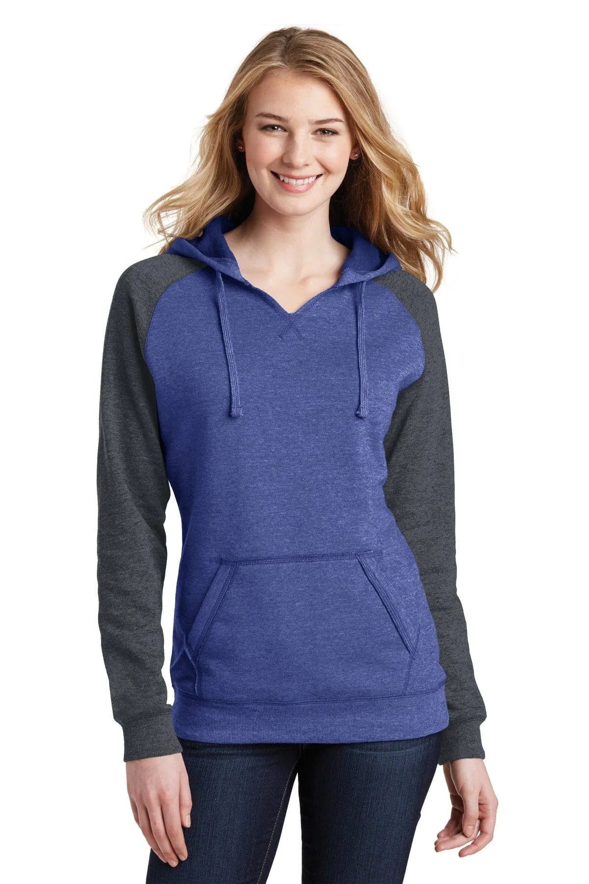 District DT296: Women's Lightweight Fleece Raglan Hoodie