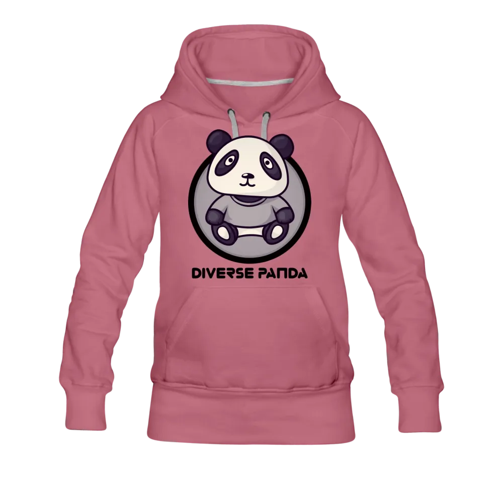 Diverse Panda Sephia Themed Women’s Premium Hoodie