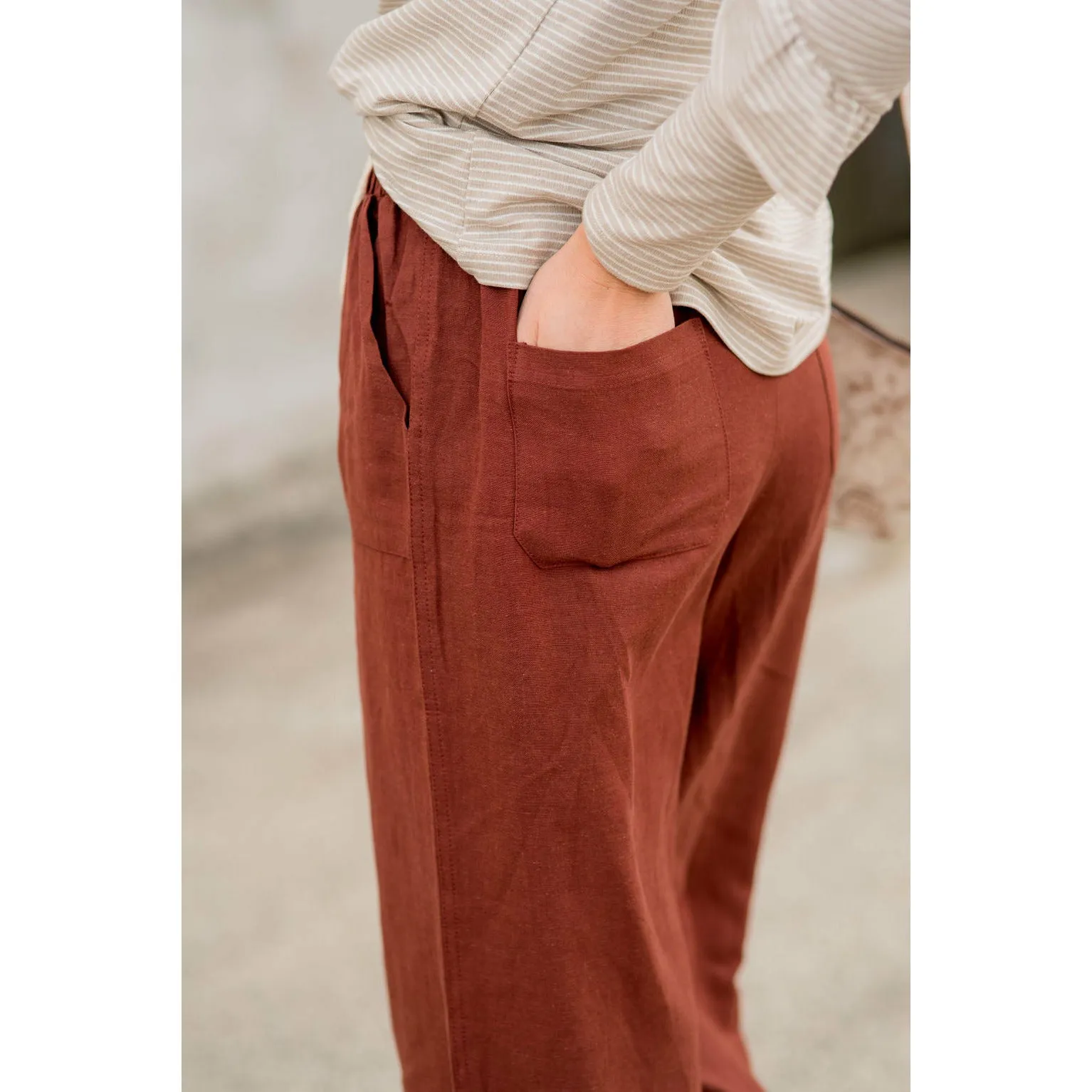 Drawstring Cinch Waist Pants