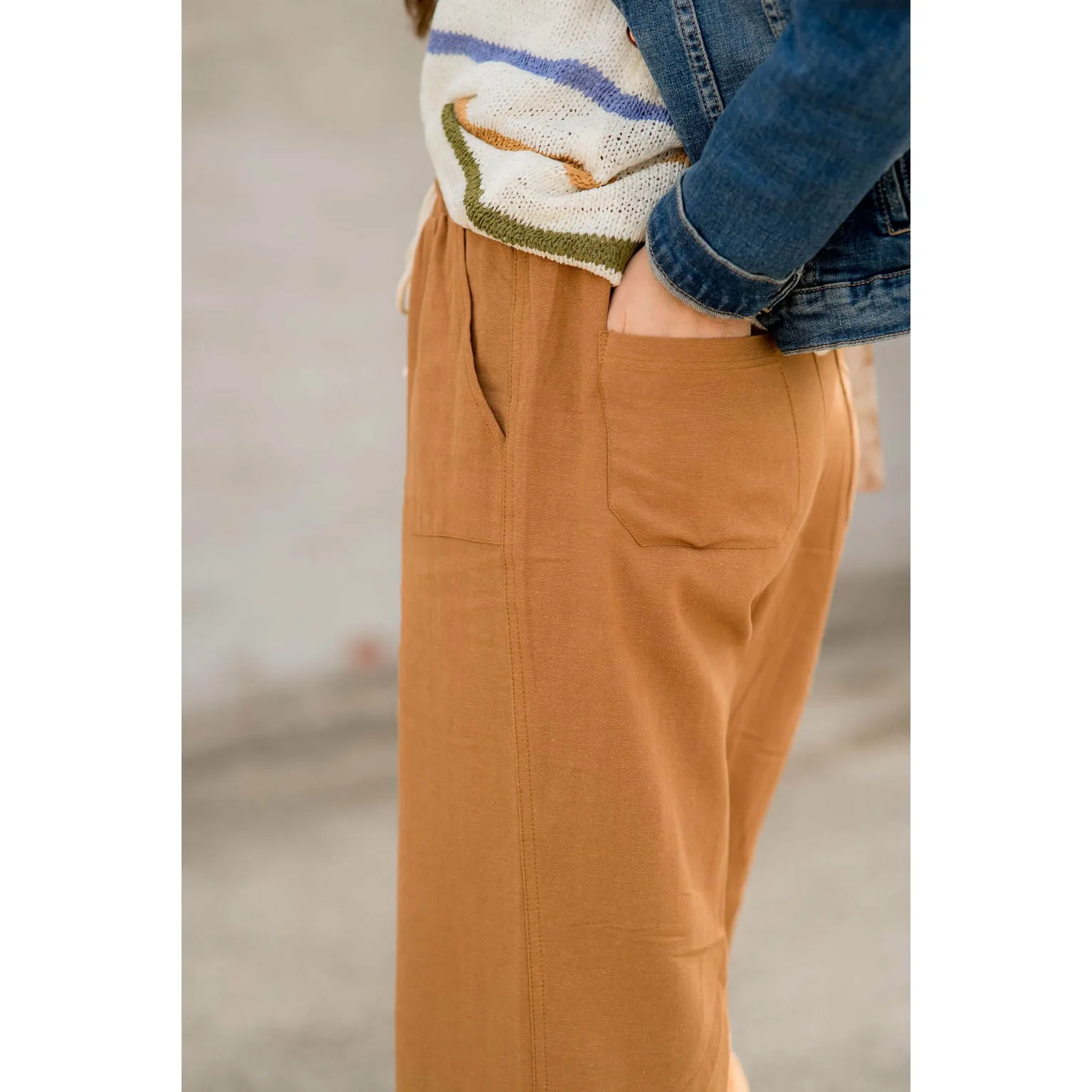 Drawstring Cinch Waist Pants