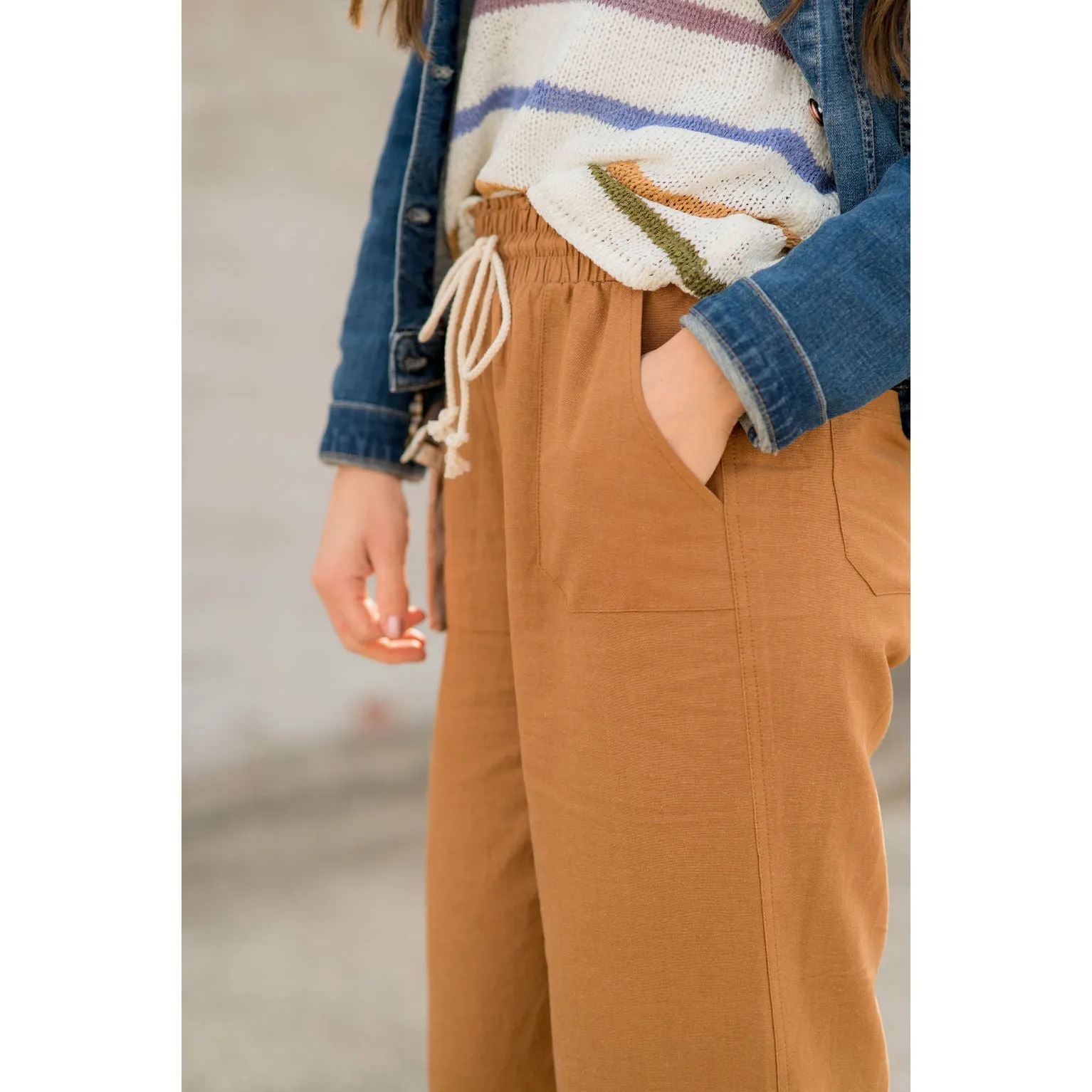 Drawstring Cinch Waist Pants