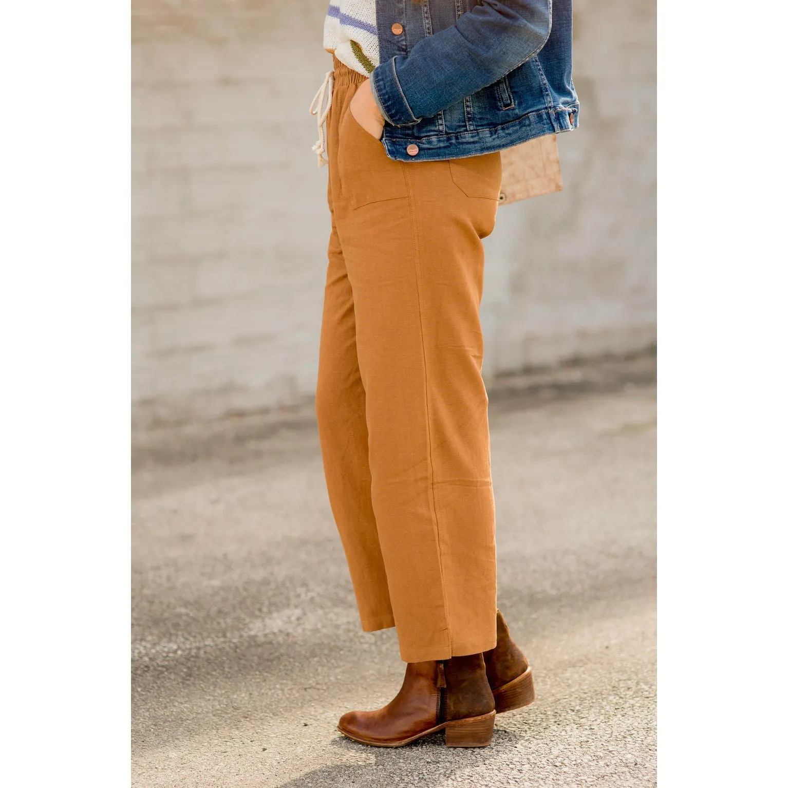 Drawstring Cinch Waist Pants