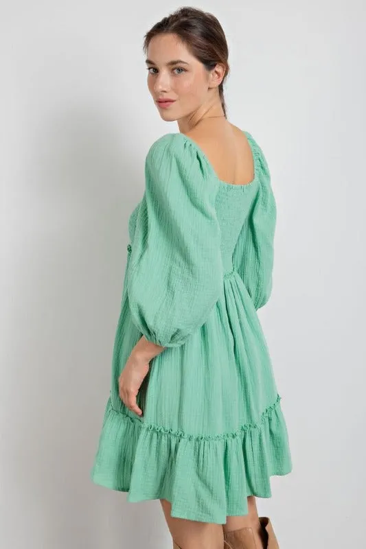 Easel Elmira Dress - Mint Green