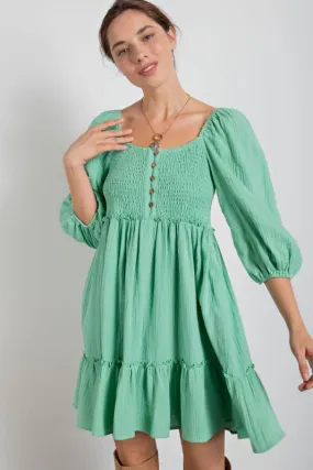 Easel Elmira Dress - Mint Green