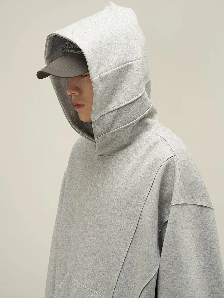 Edgy Chic Oversized Deconstructed Hoodie