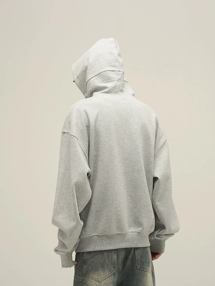 Edgy Chic Oversized Deconstructed Hoodie