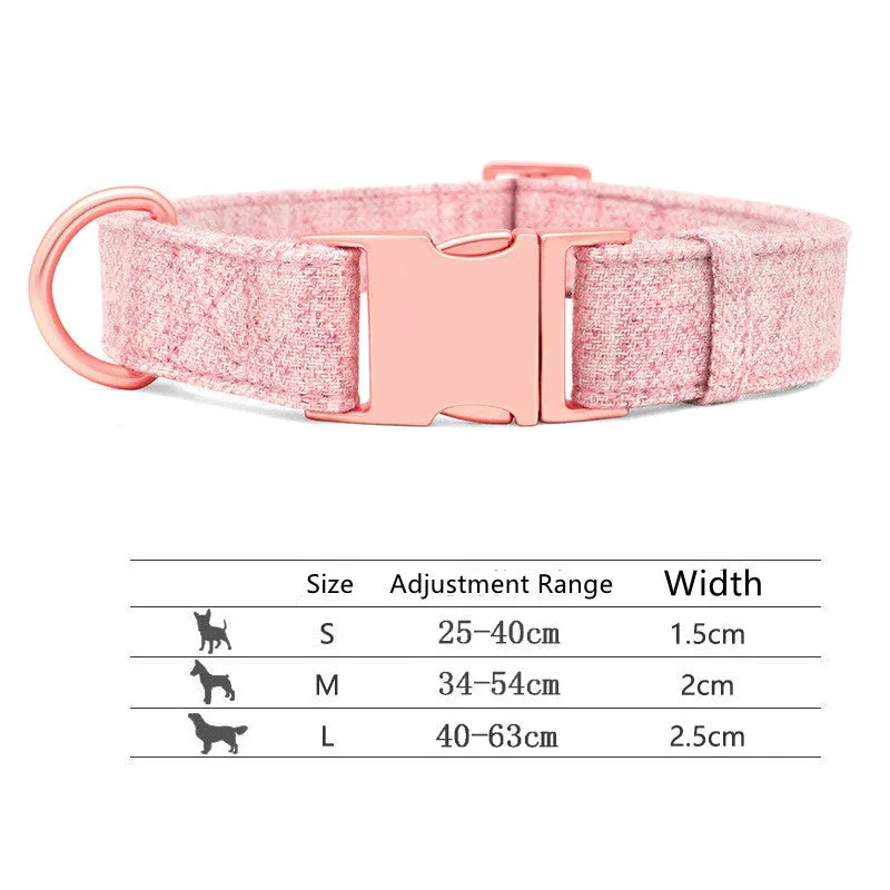 Engraved Adjustable Non-Woven Dog Collar