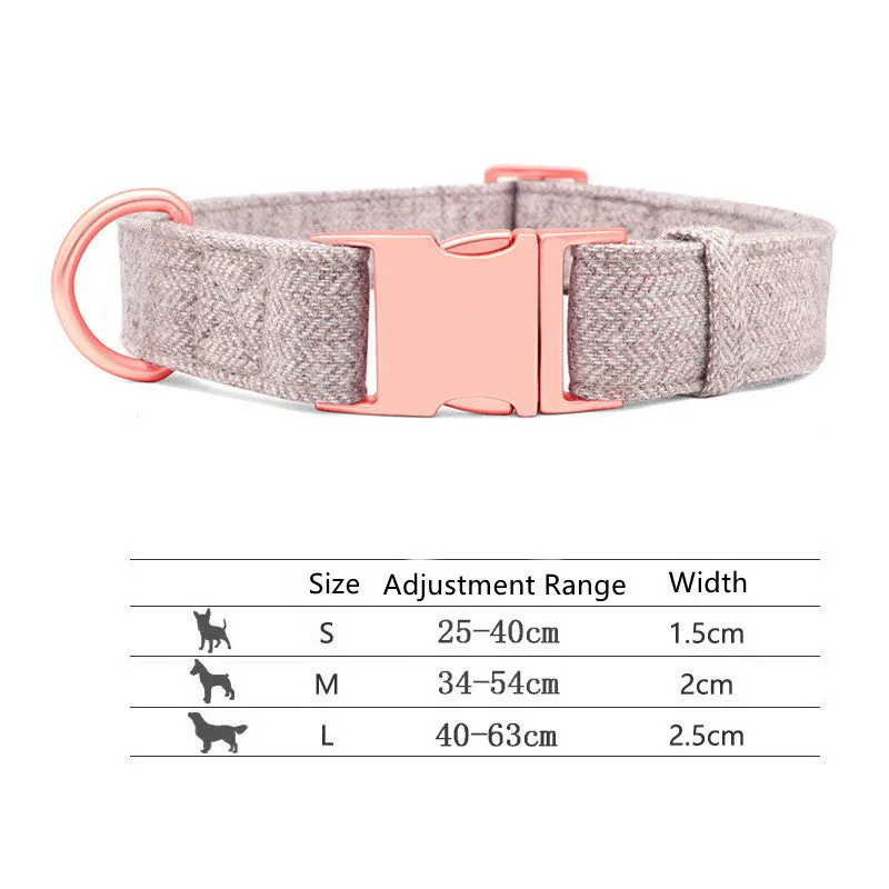 Engraved Adjustable Non-Woven Dog Collar