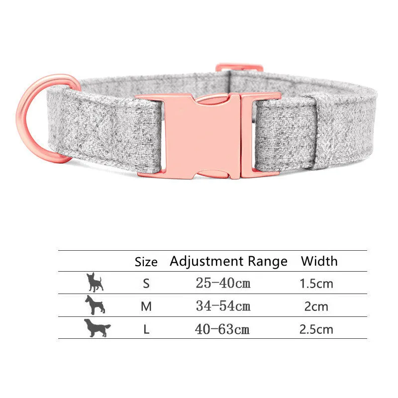 Engraved Adjustable Non-Woven Dog Collar