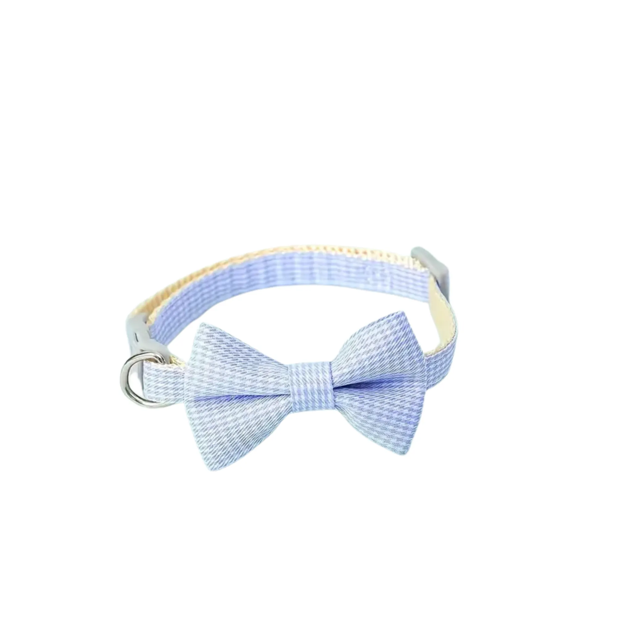 Fancy Dress Cat Collar With Bow Tie - Sky Blue