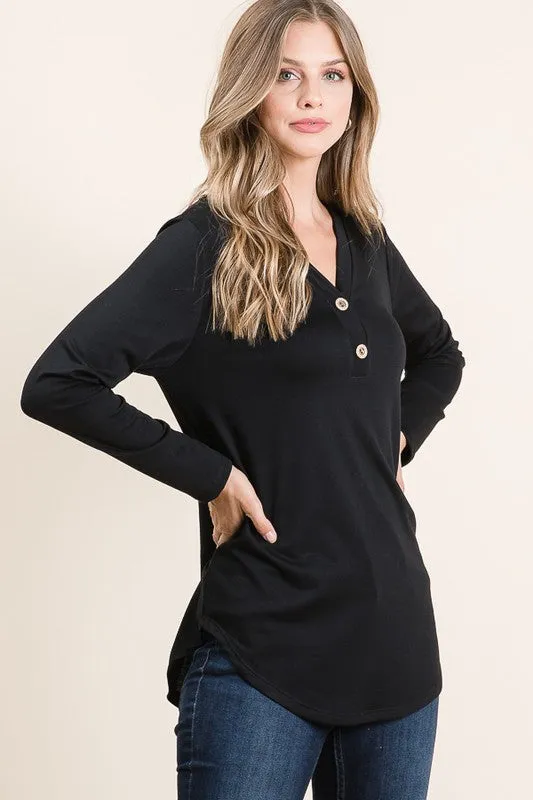 Faux Button Top