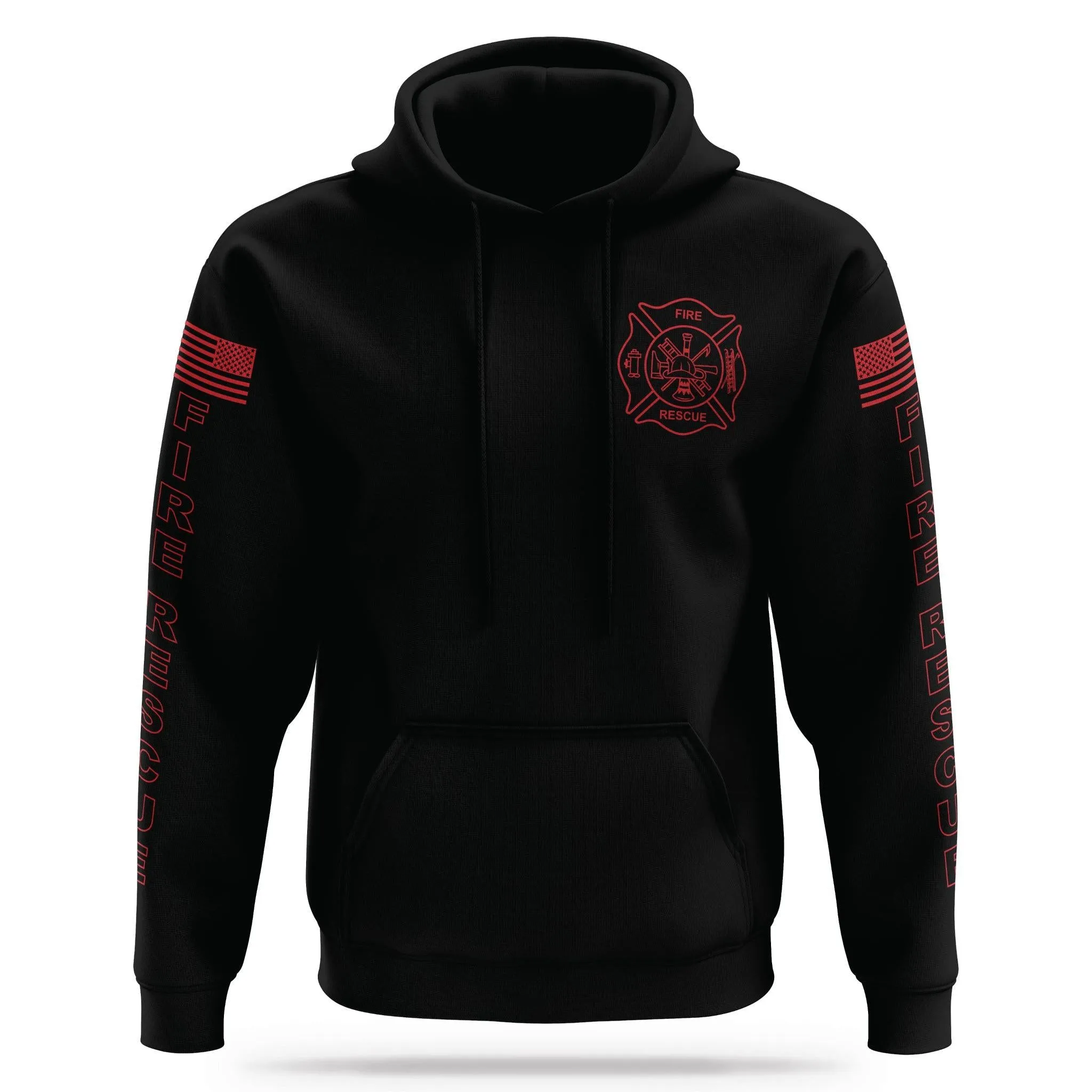 [FIRE RESCUE] Performance Hoodie 2.0 [BLK/RED]