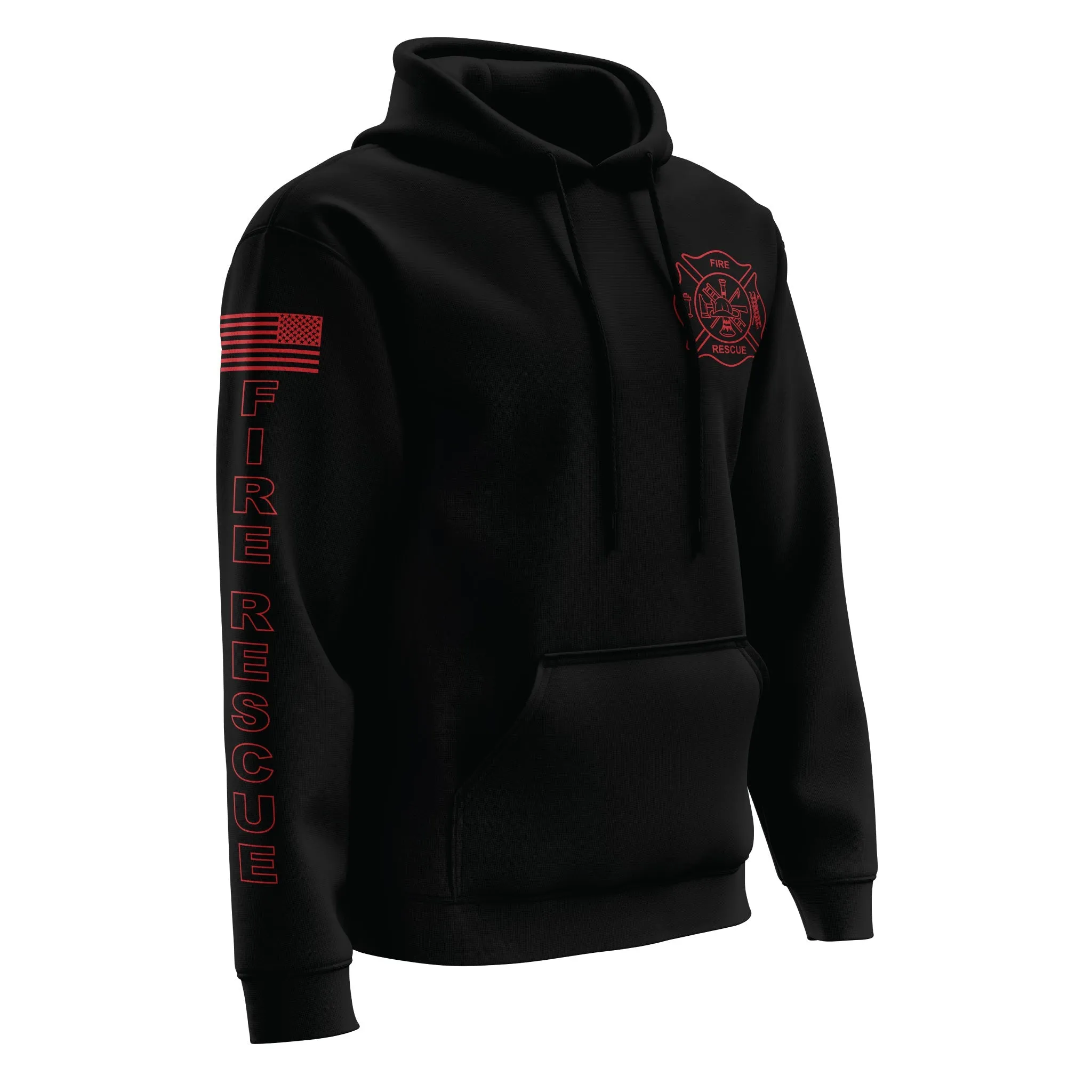 [FIRE RESCUE] Performance Hoodie 2.0 [BLK/RED]