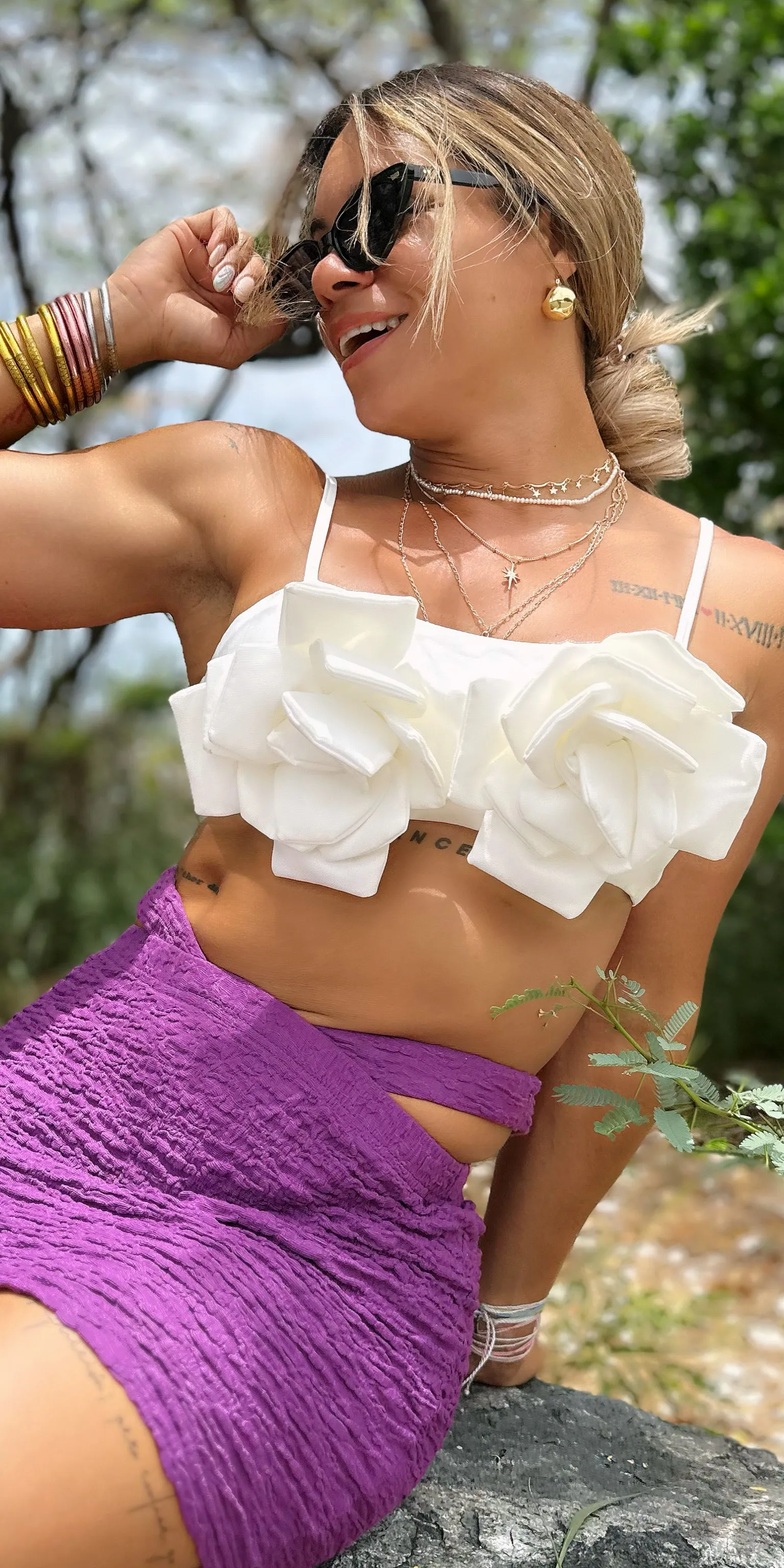 Flowers Vibe Crop Top