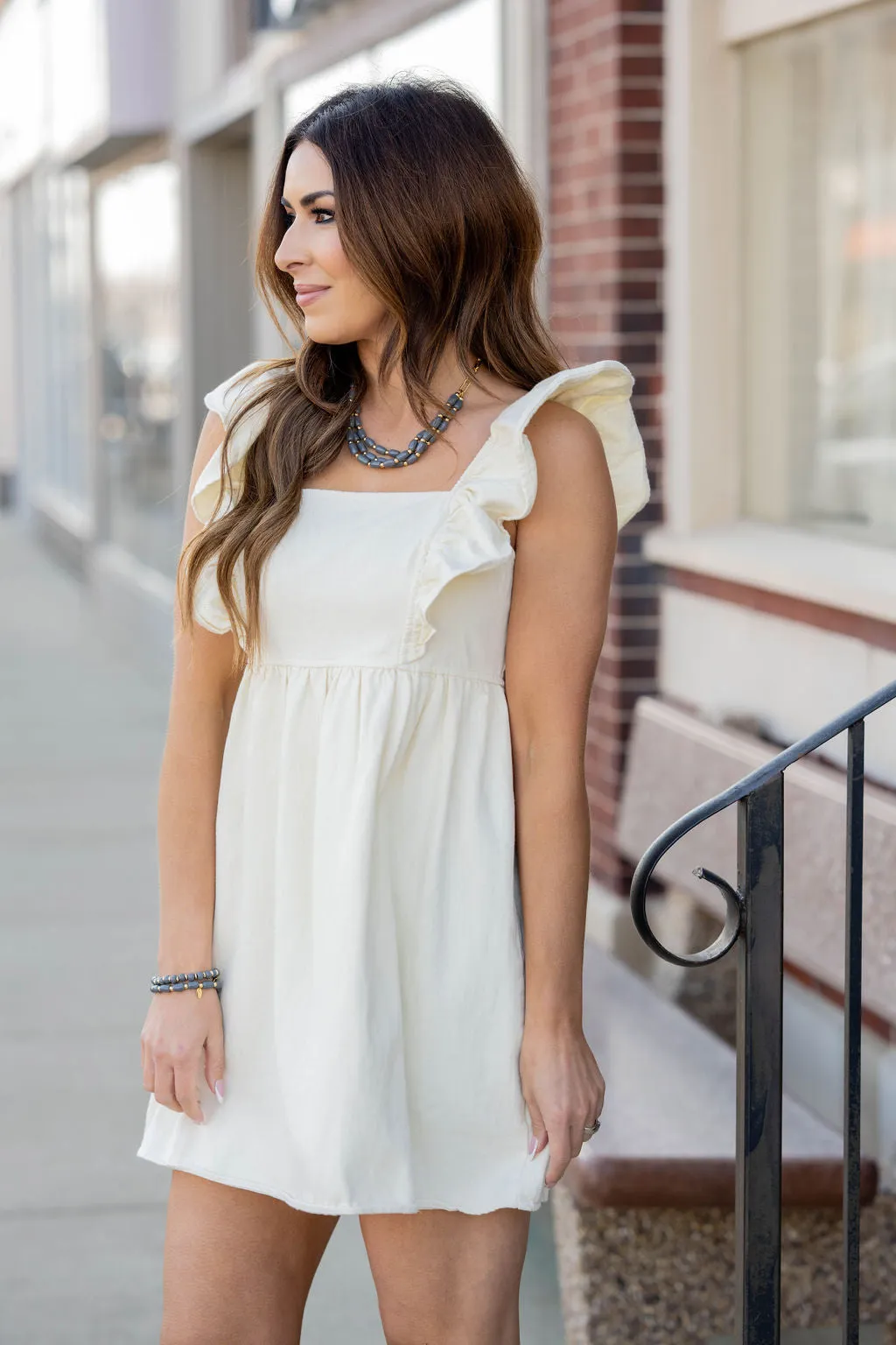 Flutter Accented Babydoll Dress