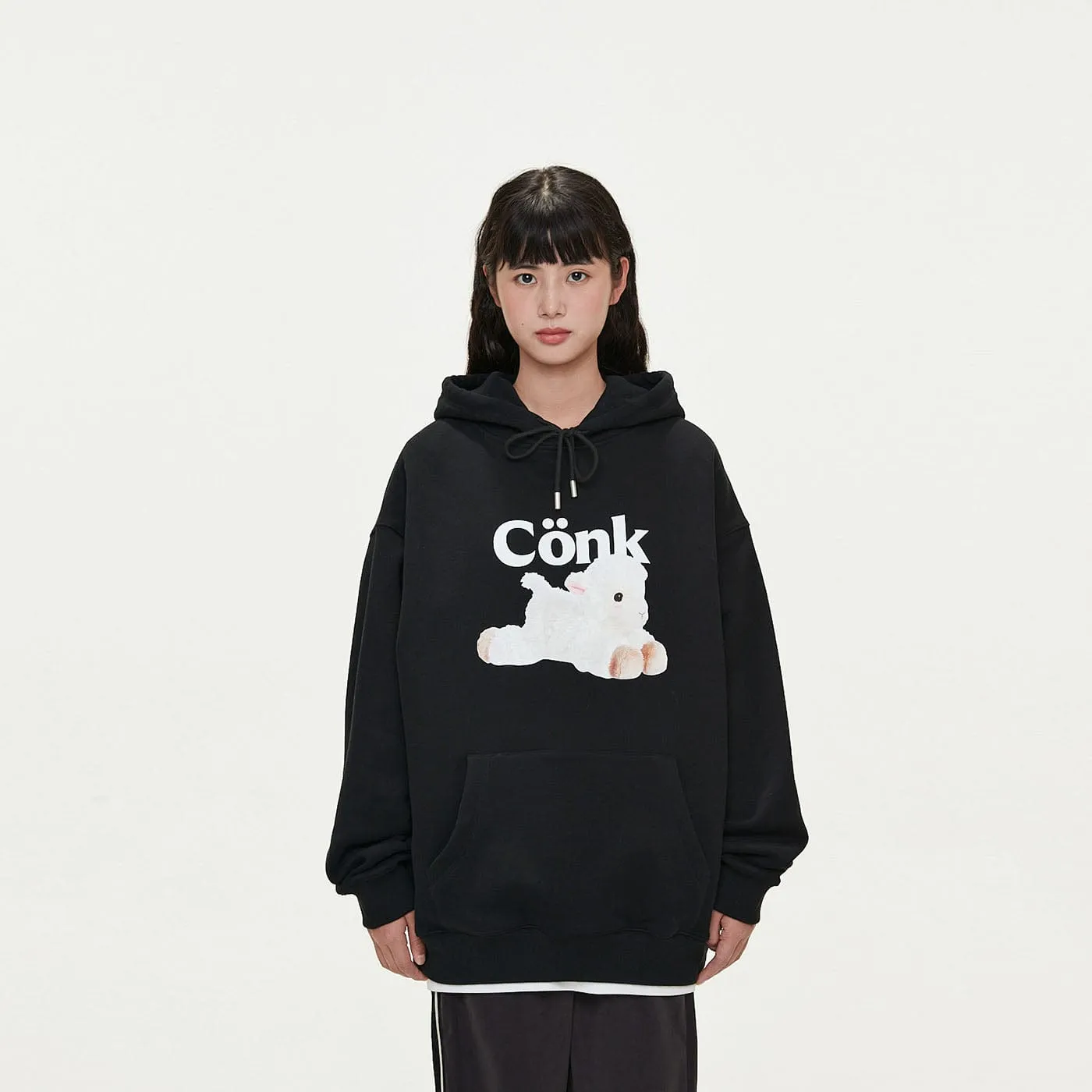 Flying Sheep Print Hoodie