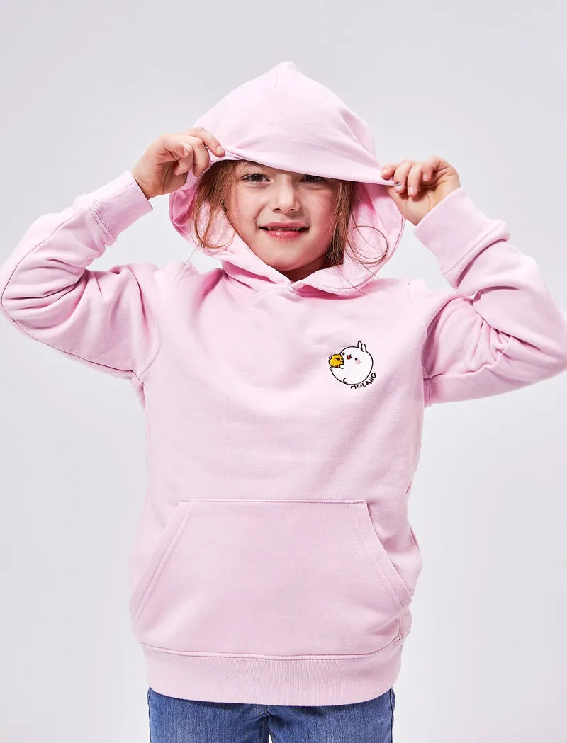 Free Hugs Molang and Piu Piu Embroidered Kids Hoodie