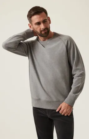 French Terry Crew Sweatshirt In Grey Melange