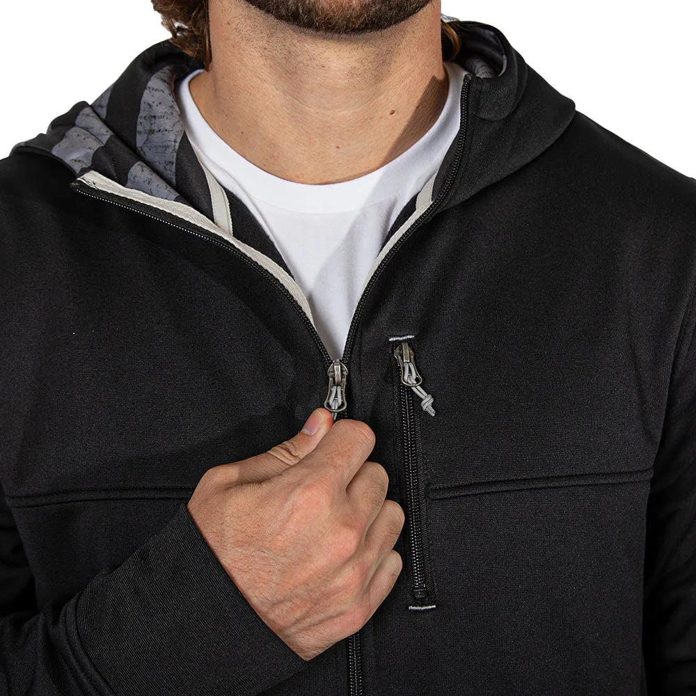 Full Zip Performance Hoodie | Blackout American Flag PreOrder