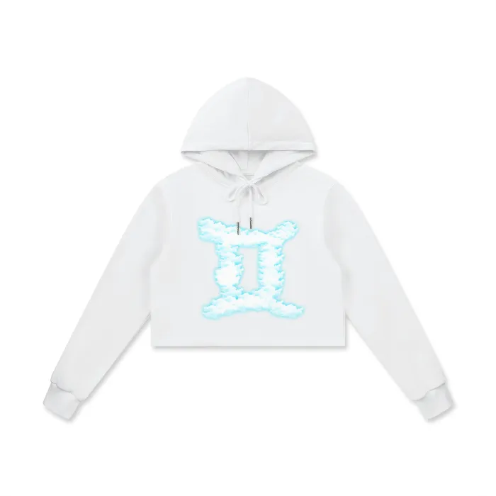 Gemini Cotton Cropped Hoodie