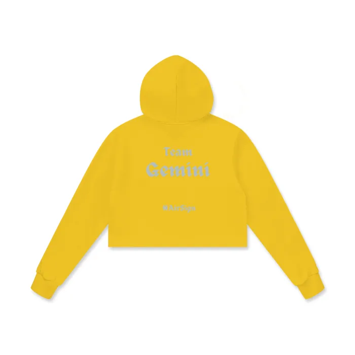 Gemini Cotton Cropped Hoodie