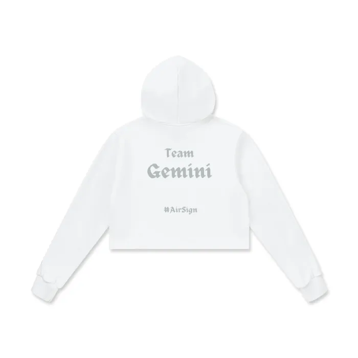 Gemini Cotton Cropped Hoodie