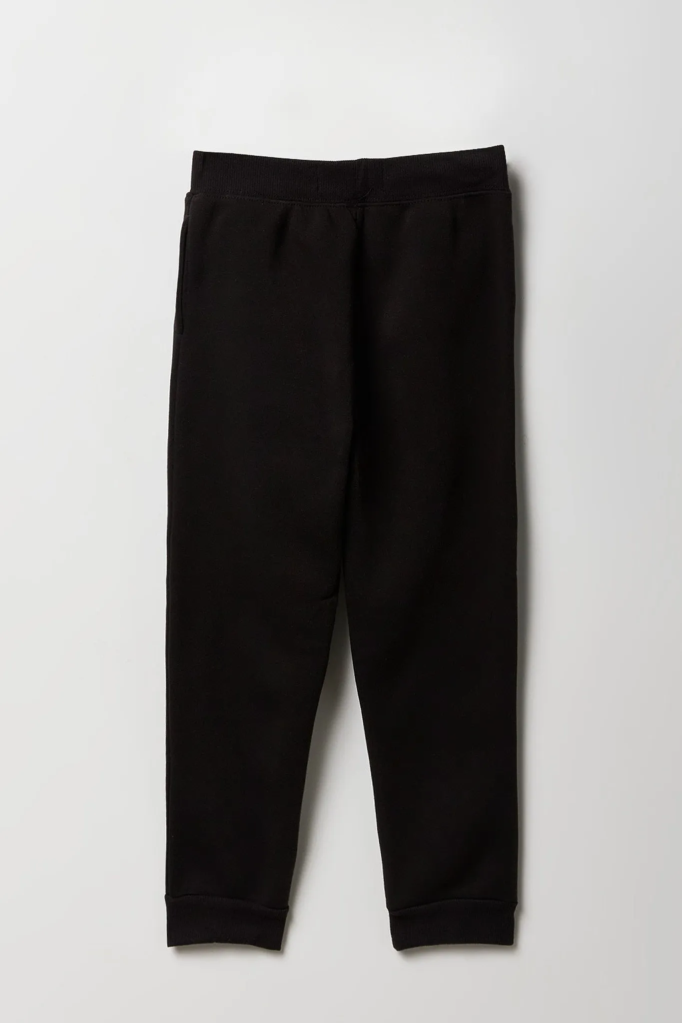 Girls Black Aero Embroidered Fleece Jogger