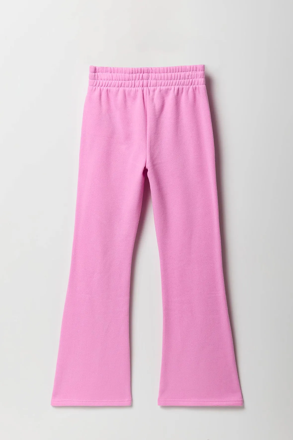 Girls Embroidered Fleece Flare Sweatpant