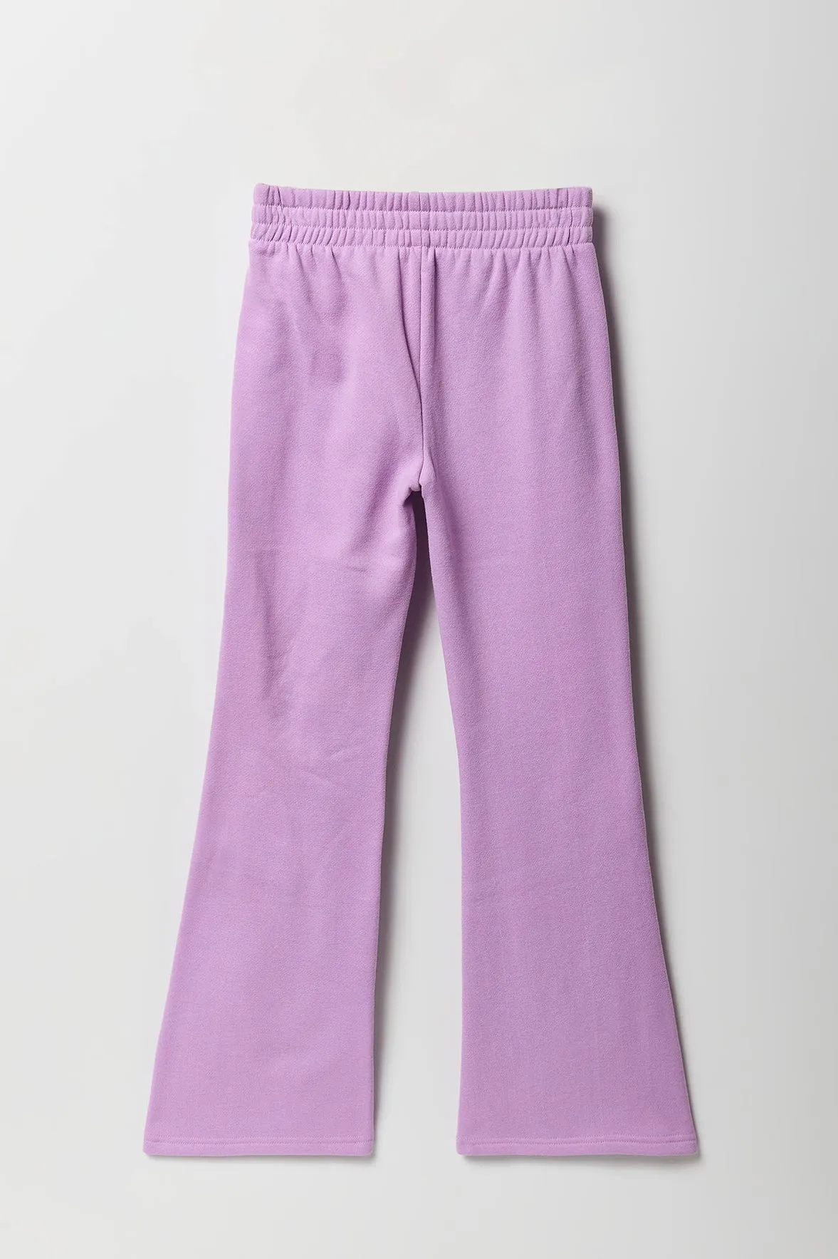 Girls Embroidered Fleece Flare Sweatpant