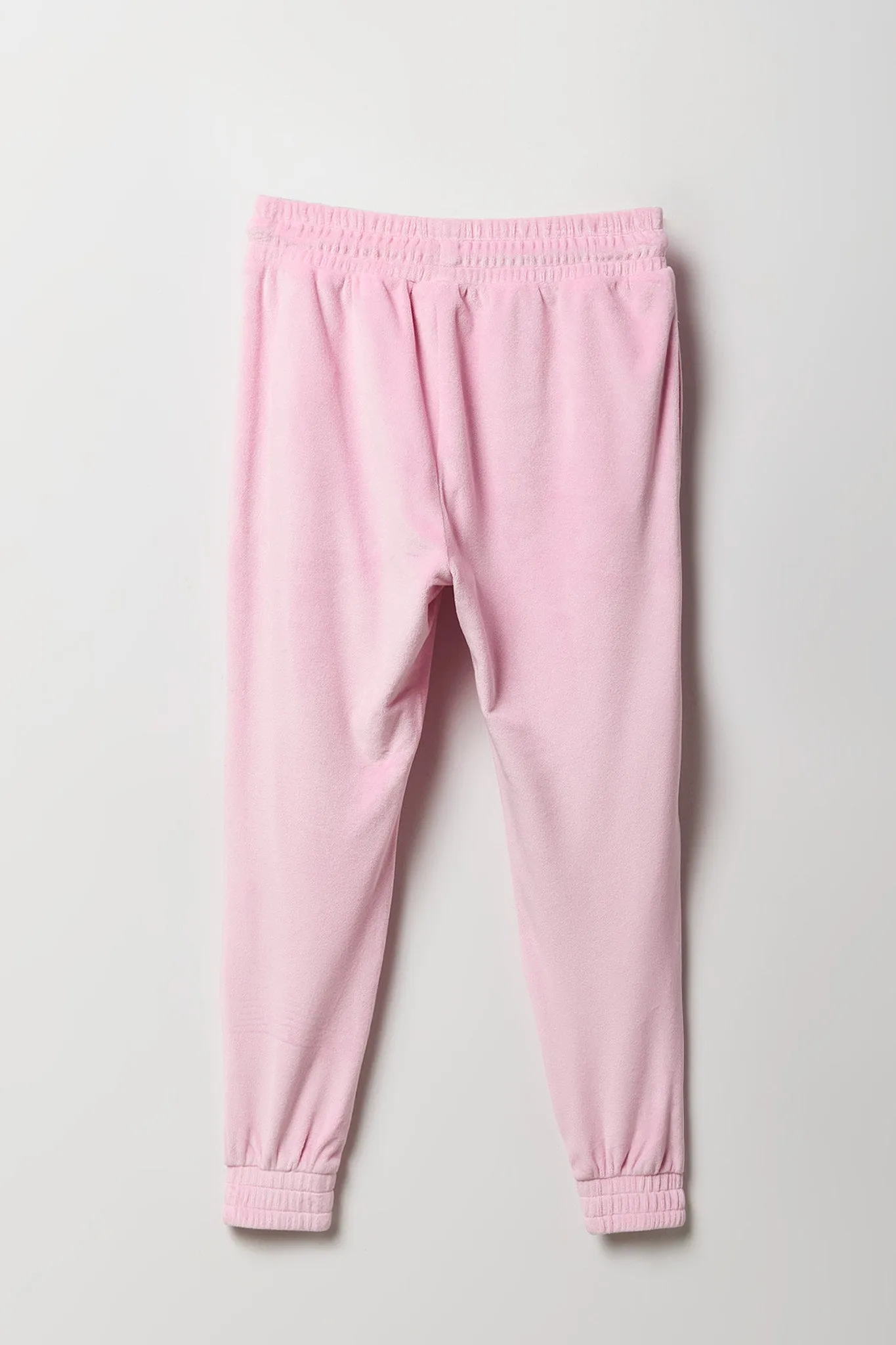 Girls Velour Rhinestone Jogger