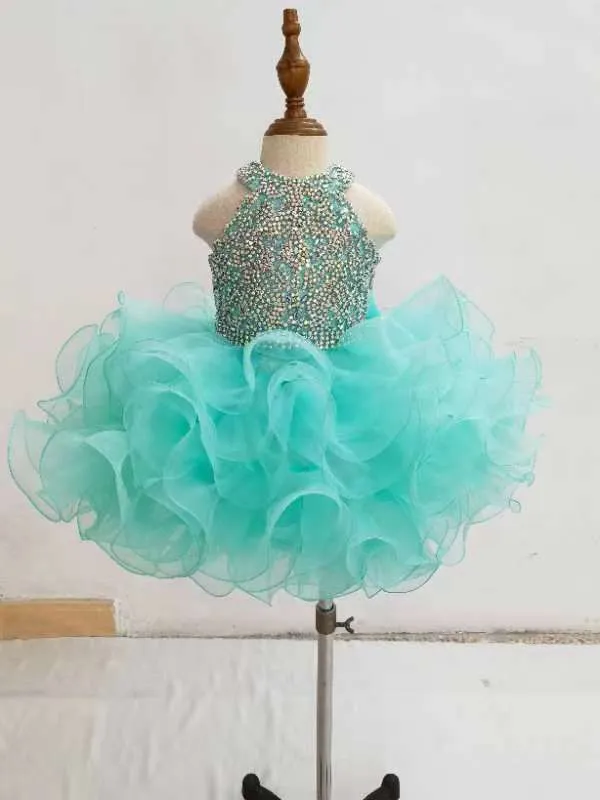 Gorgeous Baby Girl Glitzy Beaded Bodice Beauty Pageant Gown