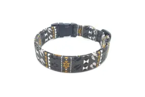 Gray Southwest Tribal Dog Collar