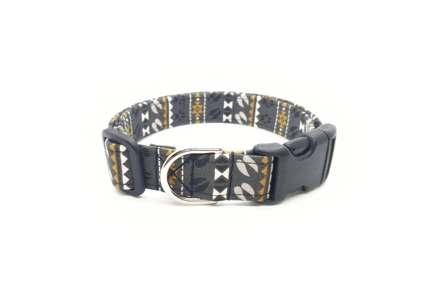 Gray Southwest Tribal Dog Collar