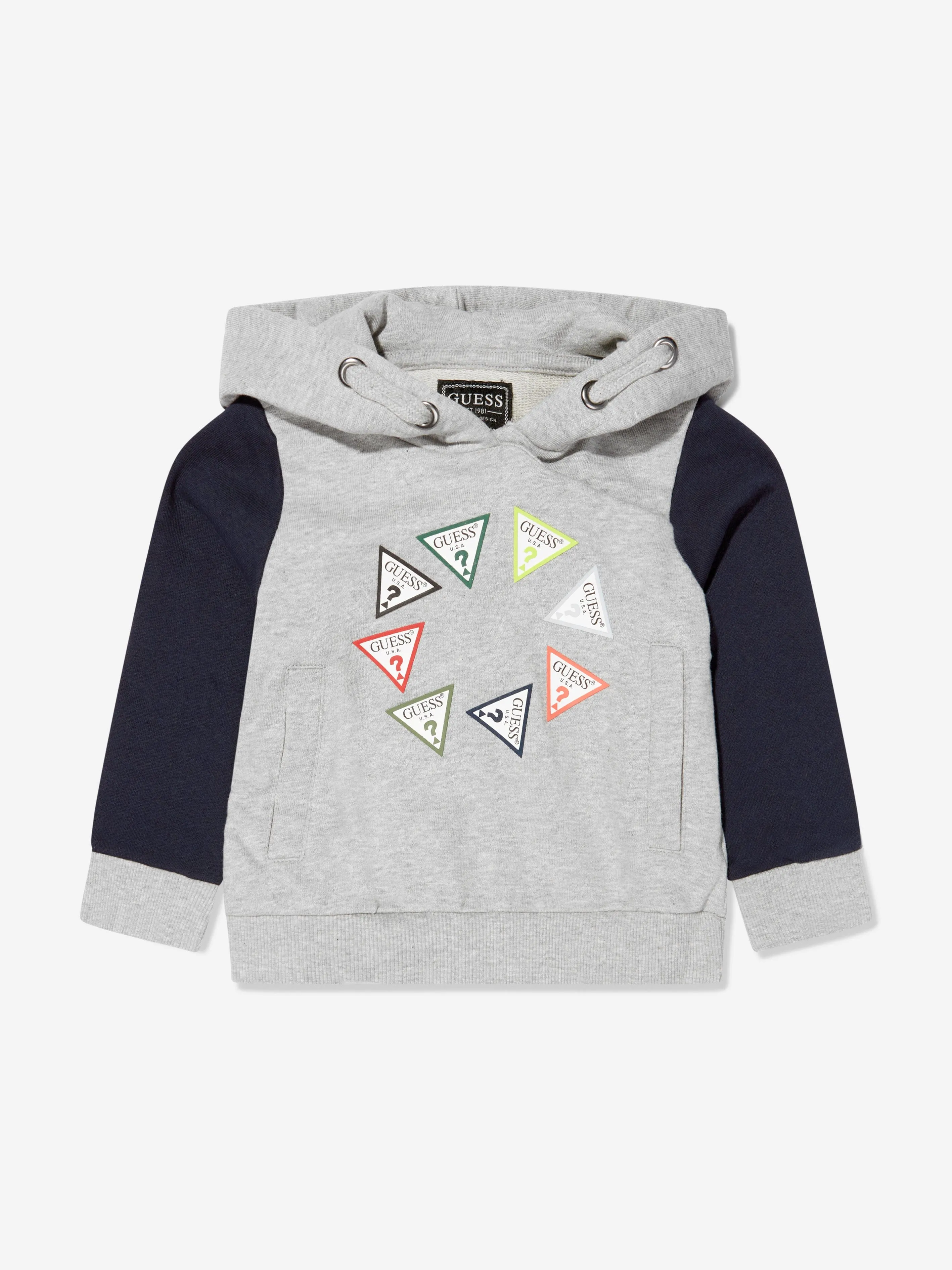 Guess Boys Logo Hoodie in Grey