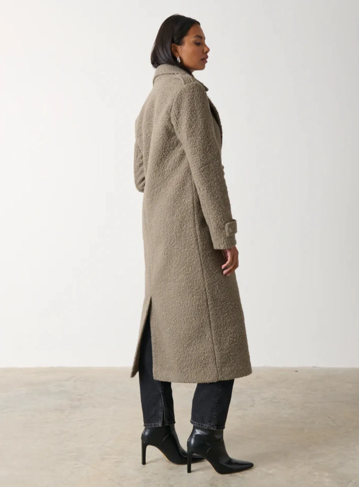 Halston Oversized Boucle Coat