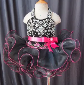 Halter Beaded Bodice Little Miss Cupcake Pageant Dress