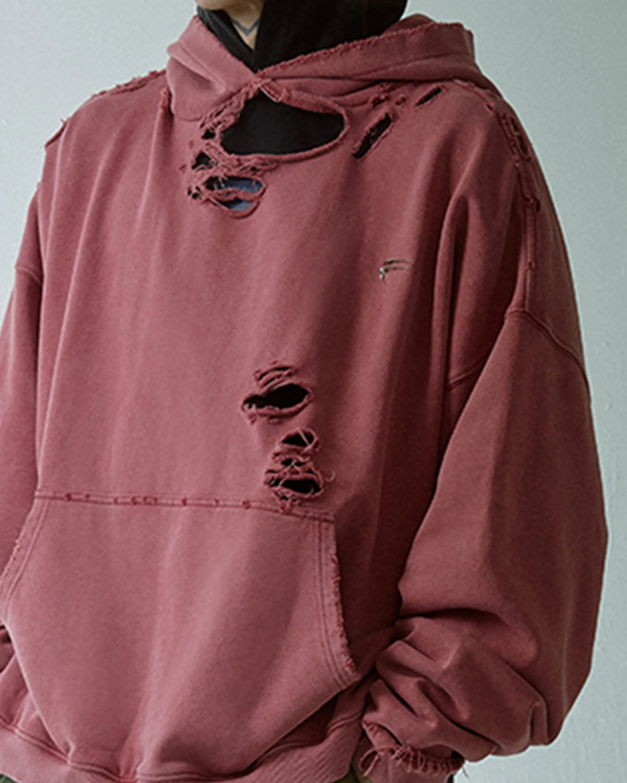 Heavy Distressed Oversized Hoodie